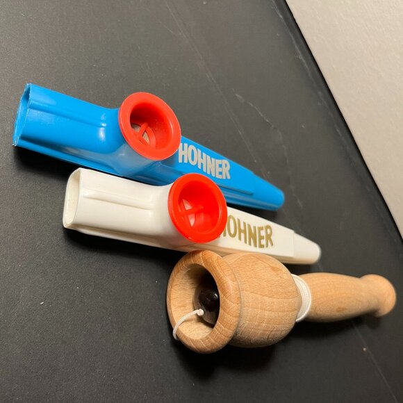 Retro Wooden Toy and Kazoos - Picture 1 of 4